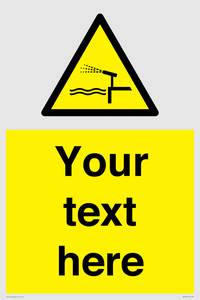 Custom warning water cannon